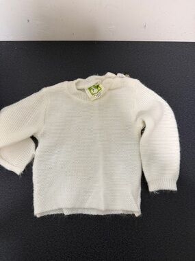 Kids Cream Knit Crewneck Sweater vintage